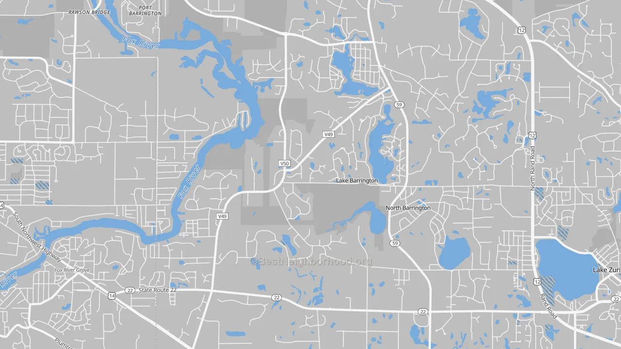 Transit Grade map of Lake Barrington, IL