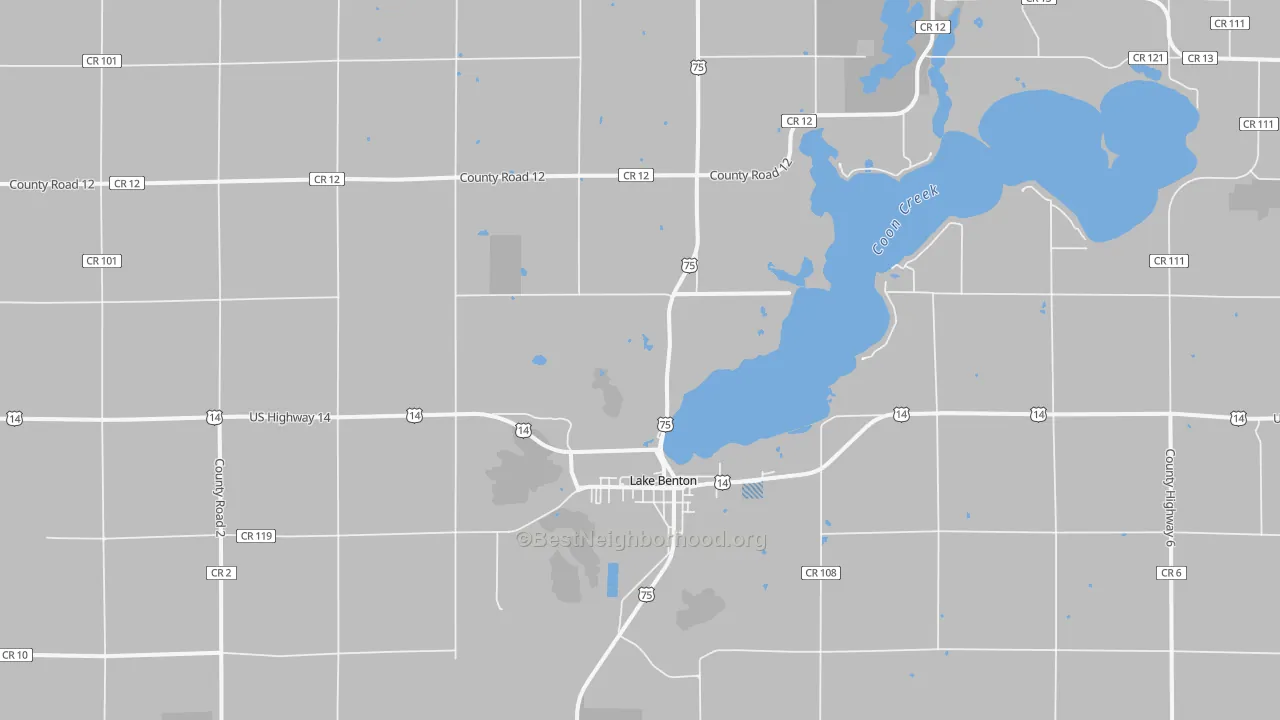 Transit Grade map of Lake Benton, MN