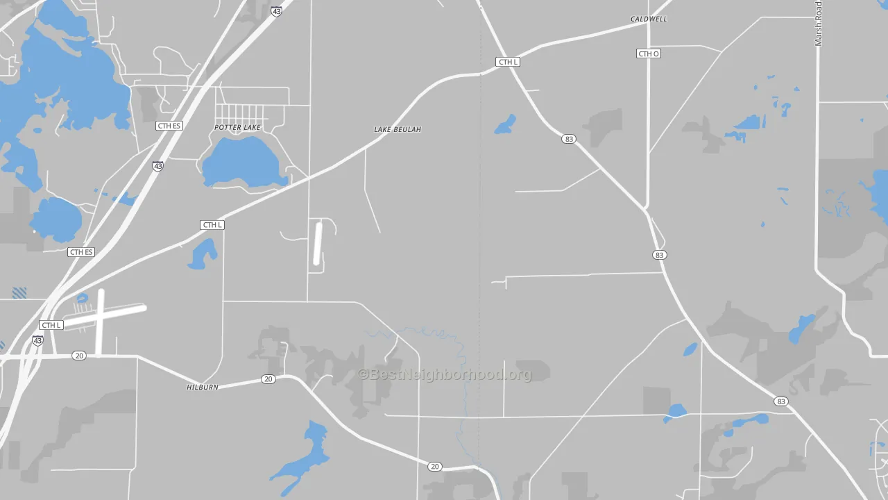 Transit Grade map of Lake Beulah, WI