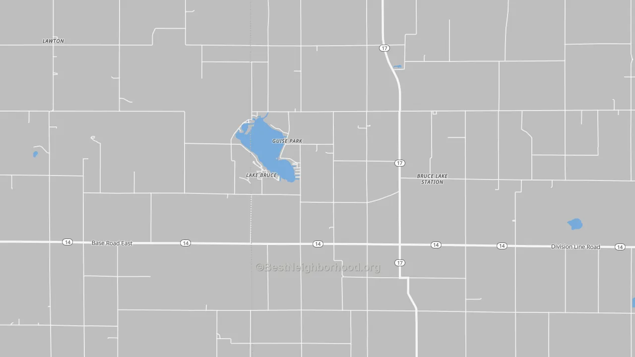 Transit Grade map of Lake Bruce, IN