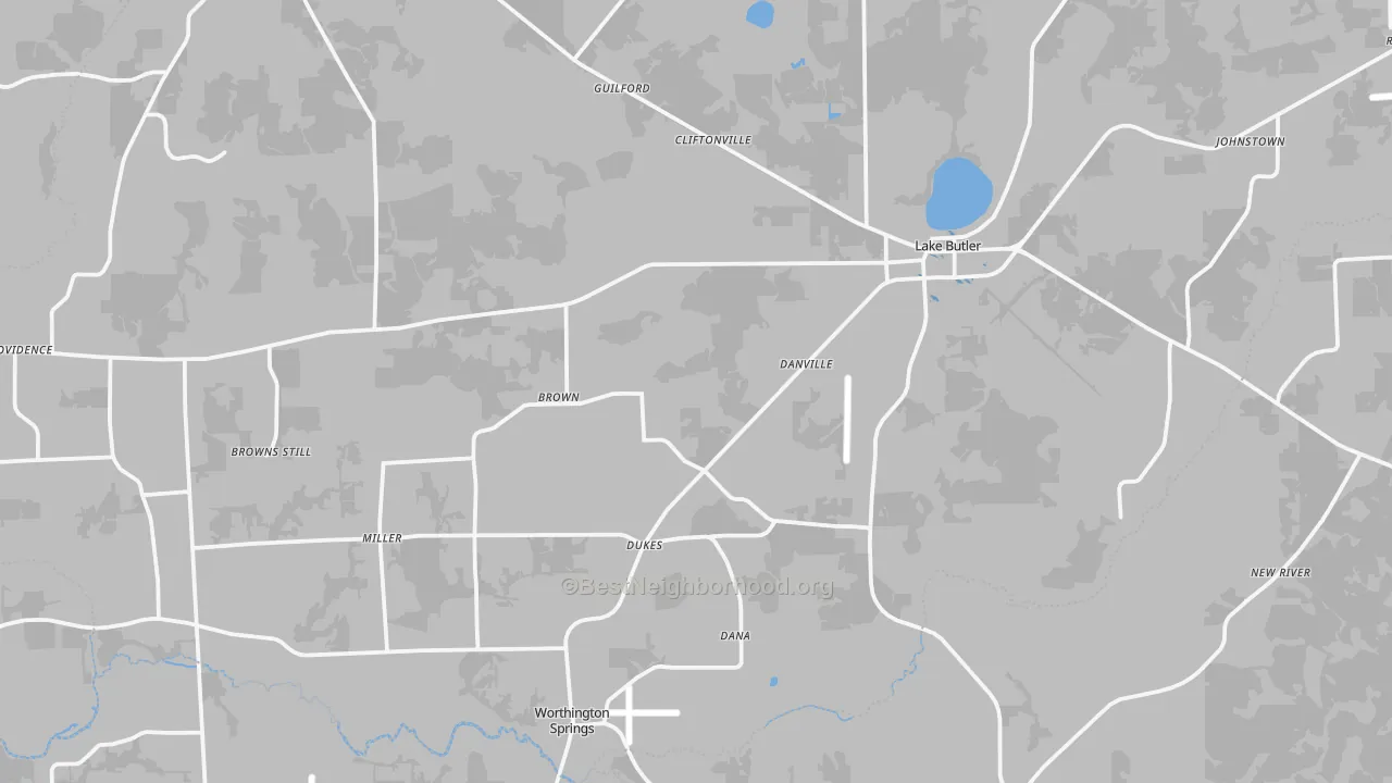 Transit Grade map of Lake Butler, FL