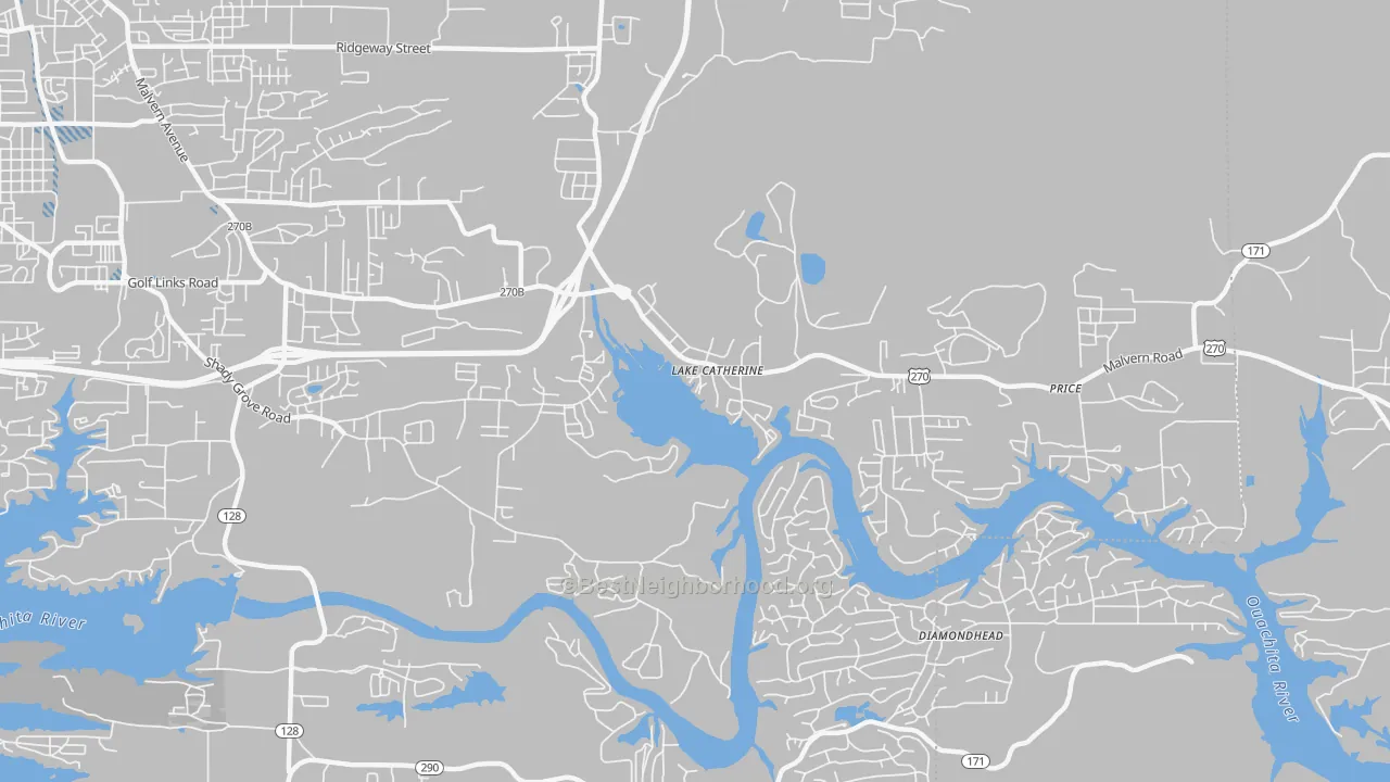 Transit Grade map of Lake Catherine, AR