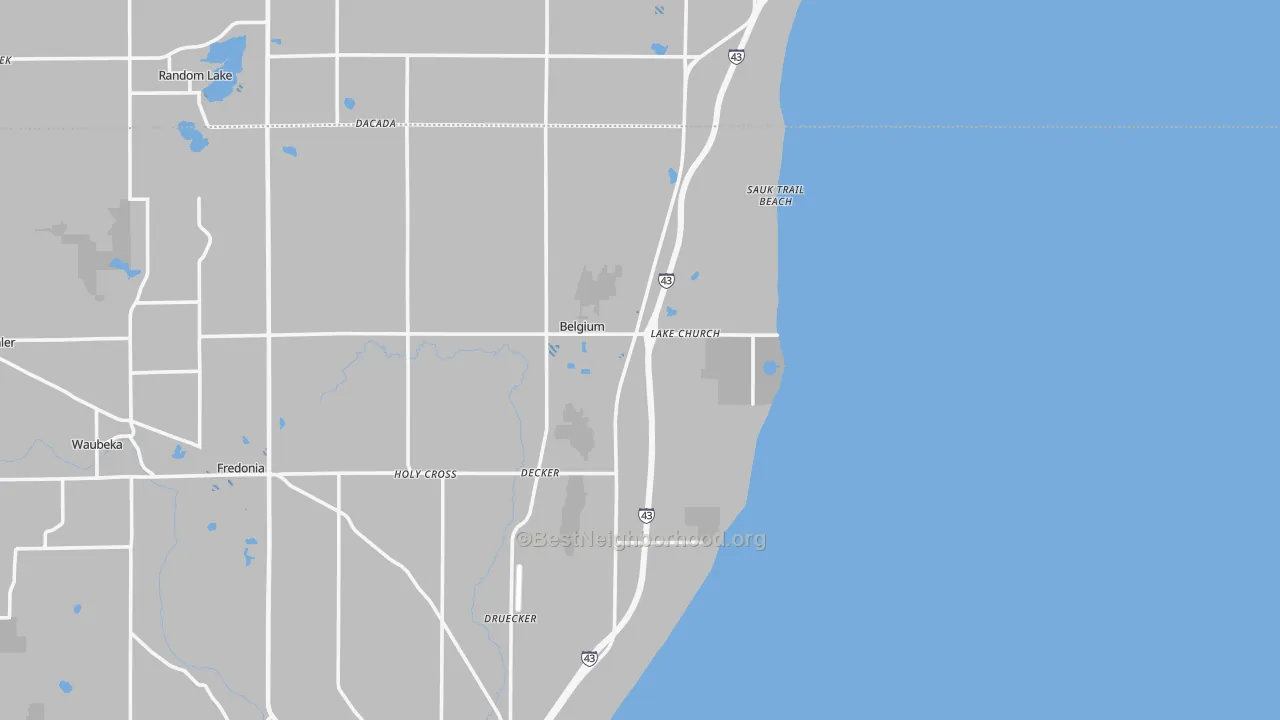 Transit Grade map of Lake Church, WI