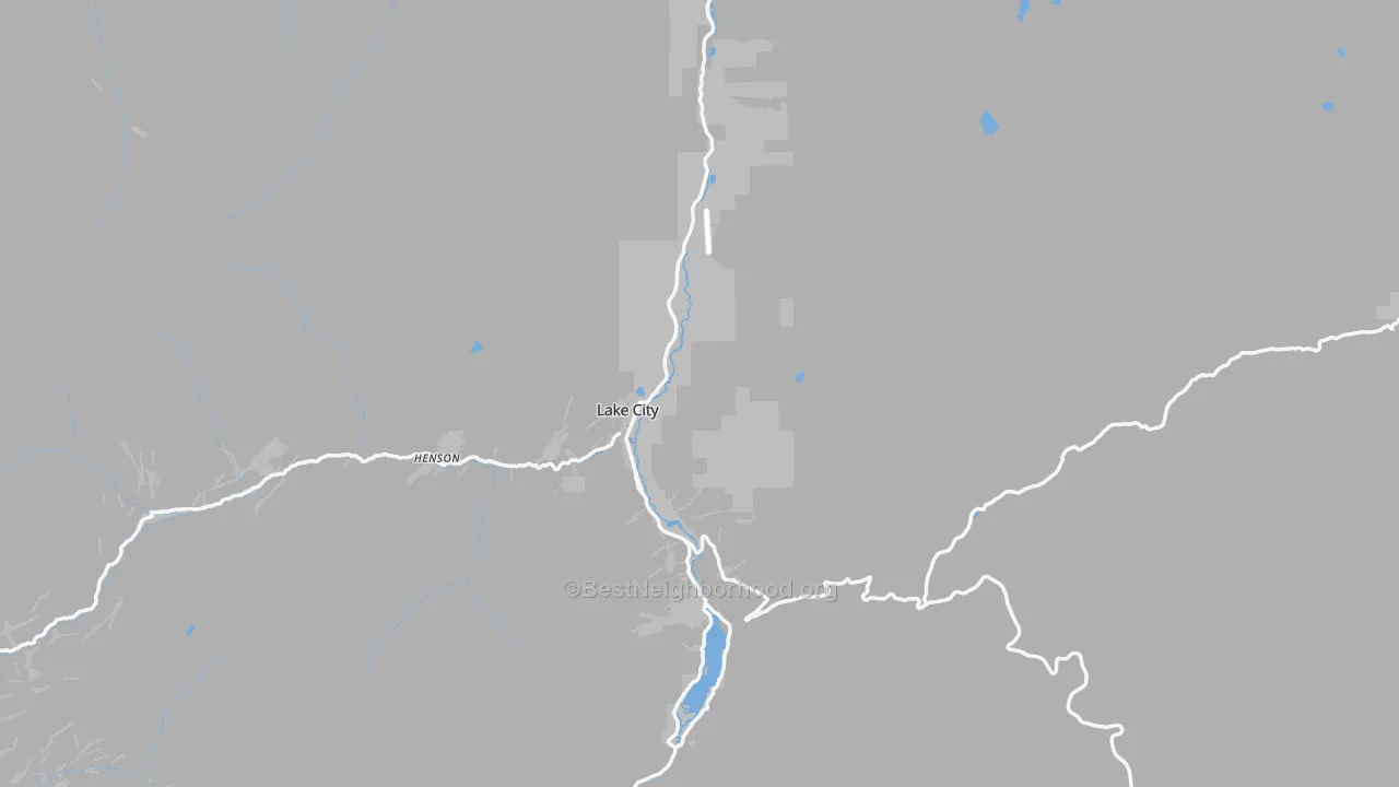 Transit Grade map of Lake City, CO