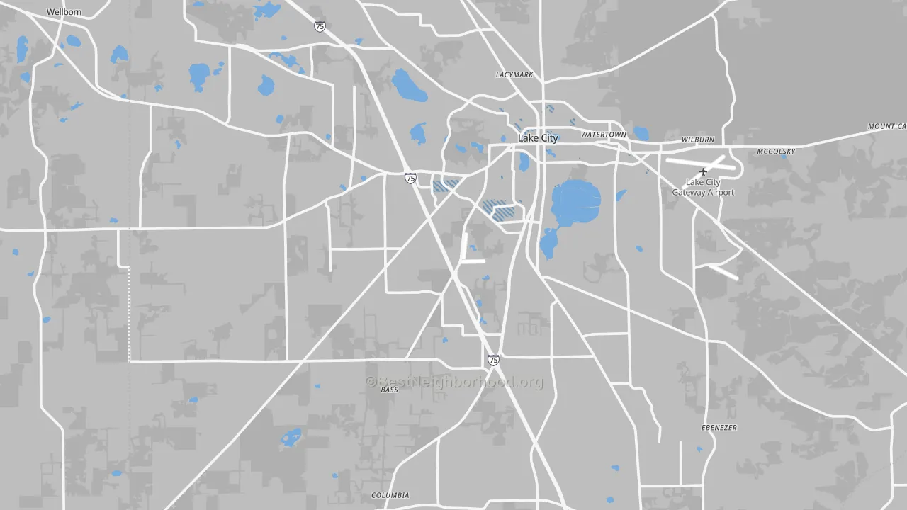Transit Grade map of Lake City, FL