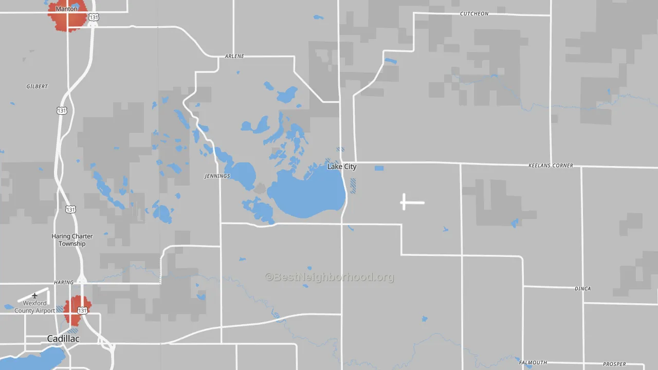 Transit Grade map of Lake City, MI