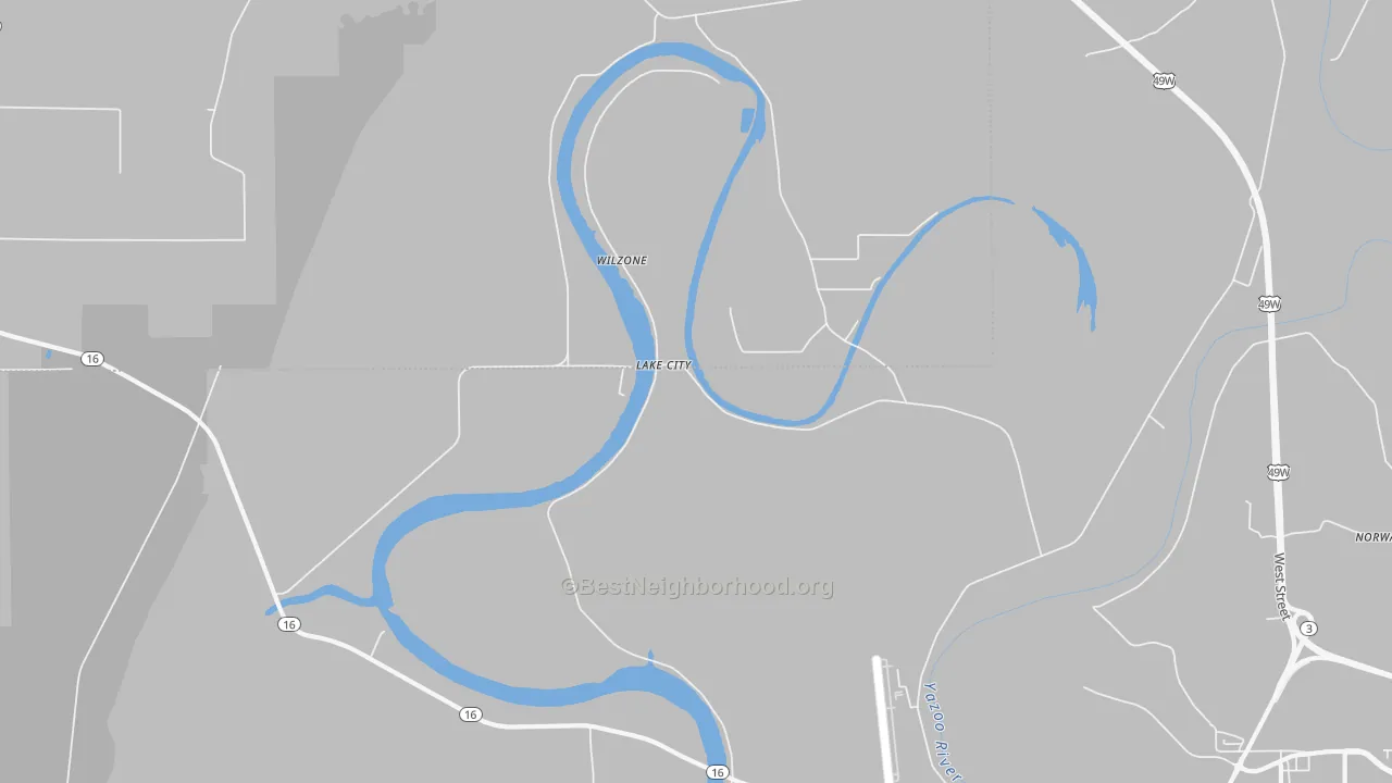 Transit Grade map of Lake City, MS