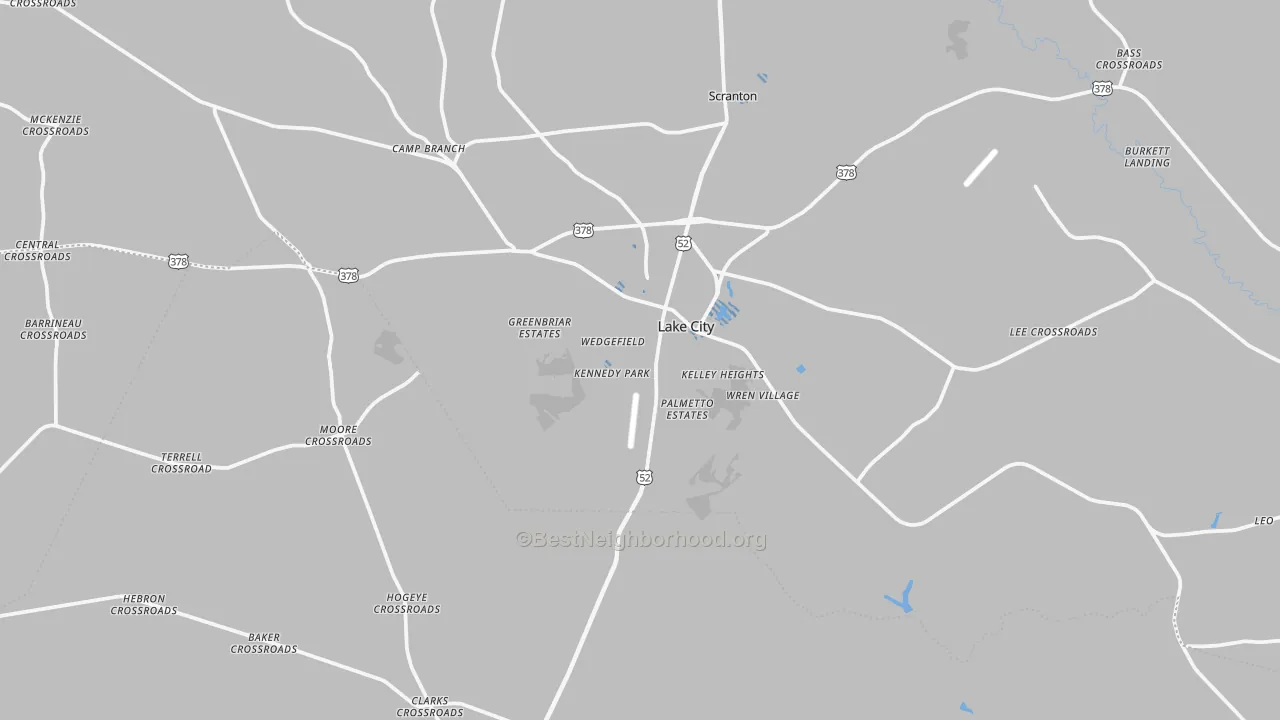 Transit Grade map of Lake City, SC