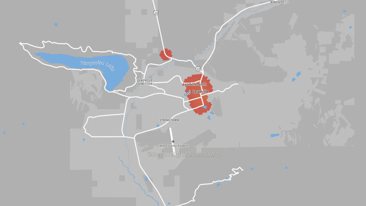 Transit Grade map of Lake County, CO