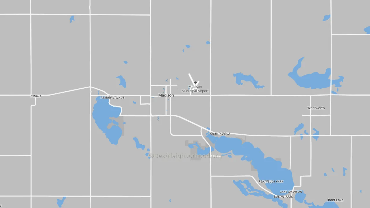Transit Grade map of Lake County, SD