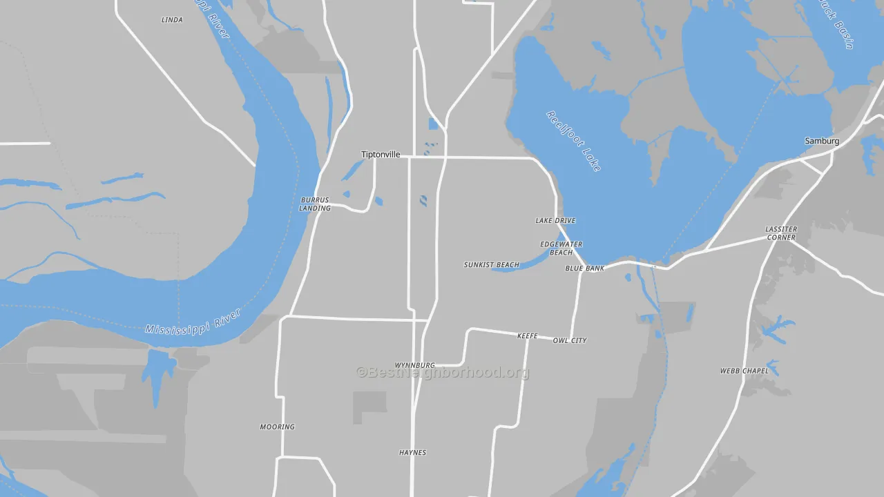 Transit Grade map of Lake County, TN