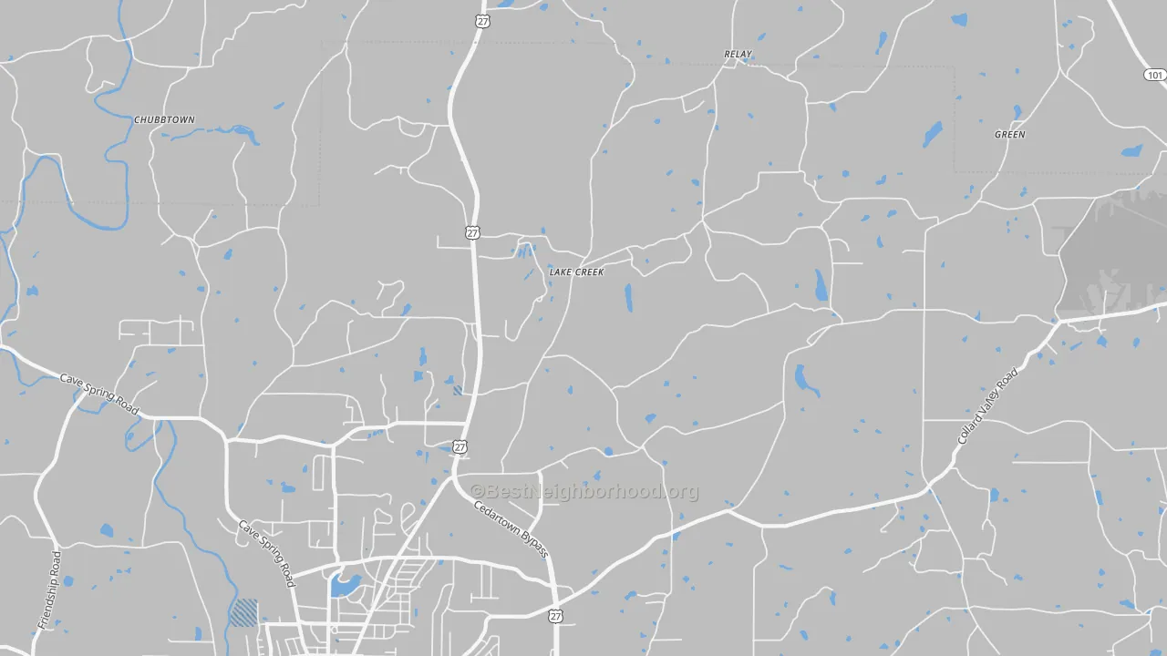 Transit Grade map of Lake Creek, GA