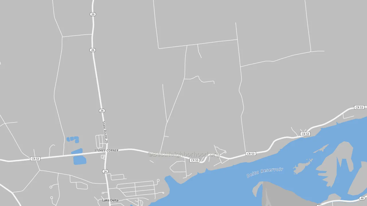 Transit Grade map of Lake Delta, NY