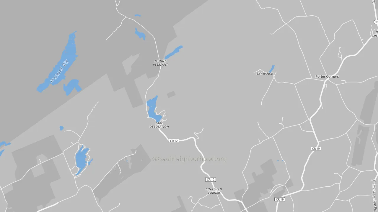 Transit Grade map of Lake Desolation, NY