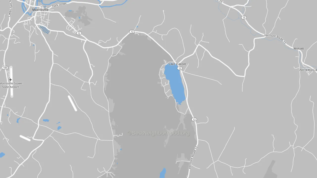 Transit Grade map of Lake Elmore, VT