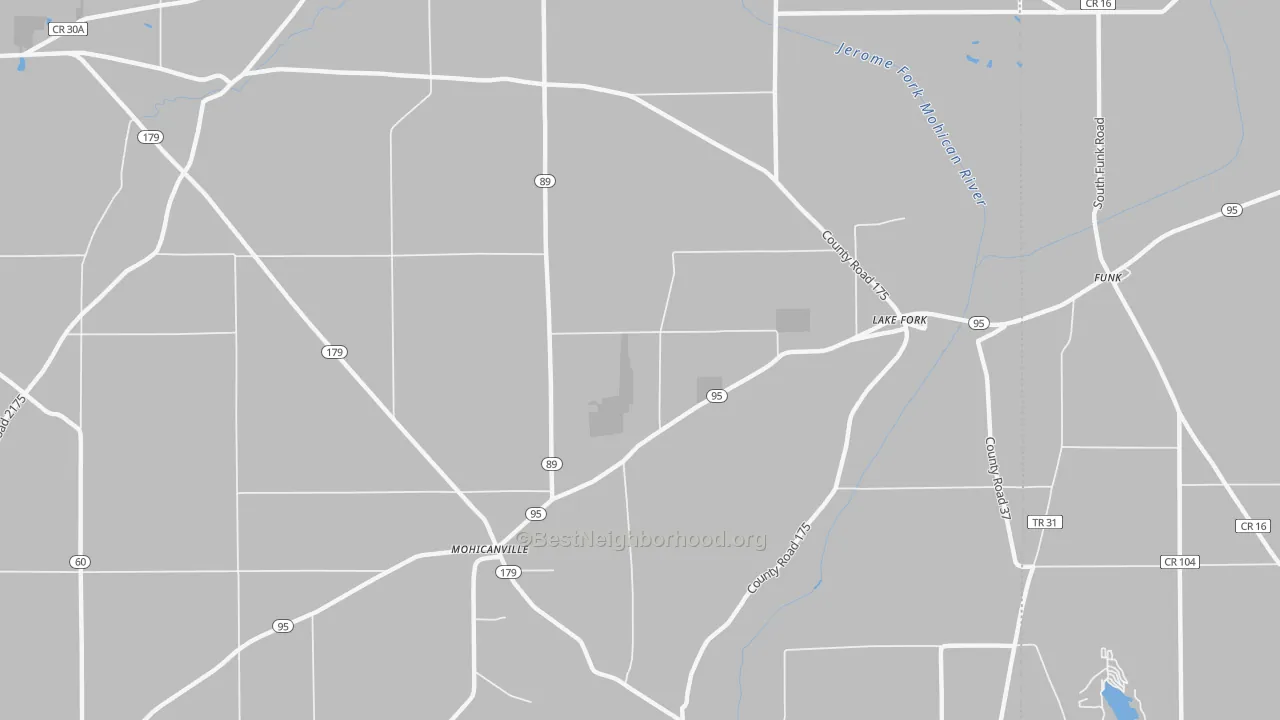Transit Grade map of Lake Fork, OH