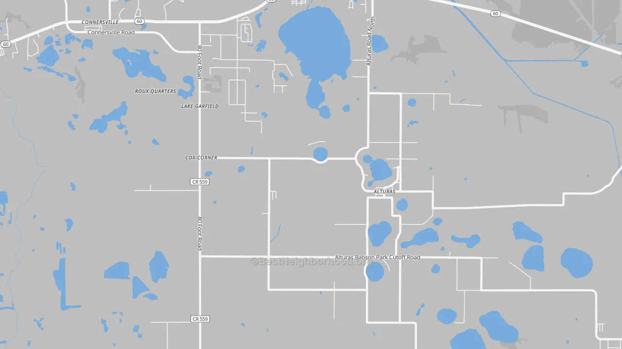 Transit Grade map of Lake Garfield, FL
