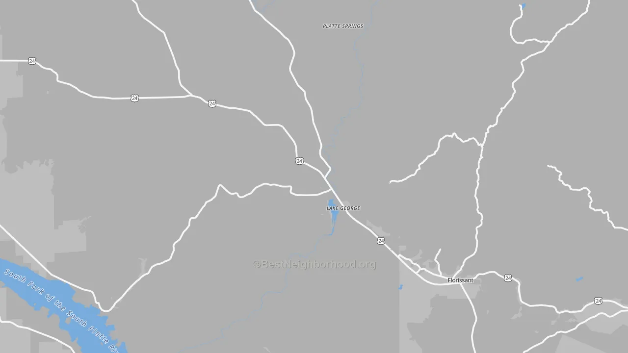 Transit Grade map of Lake George, CO