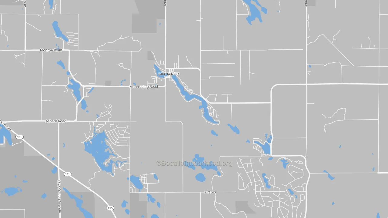 Transit Grade map of Lake George, MI