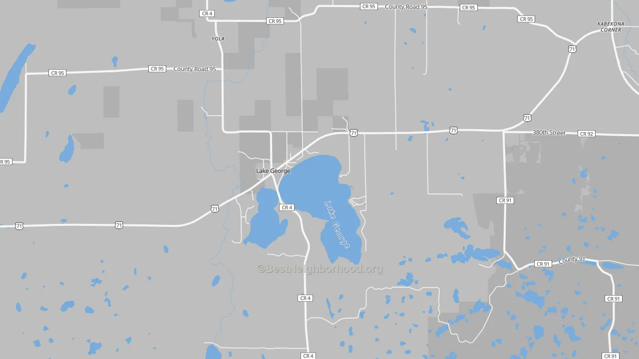 Transit Grade map of Lake George, MN