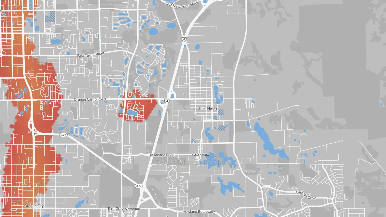 Transit Grade map of Lake Helen, FL