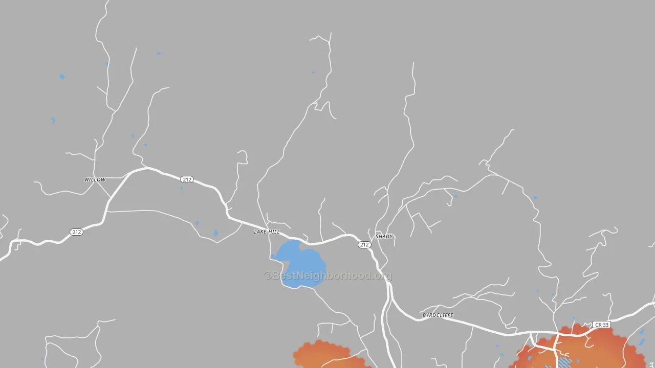 Transit Grade map of Lake Hill, NY