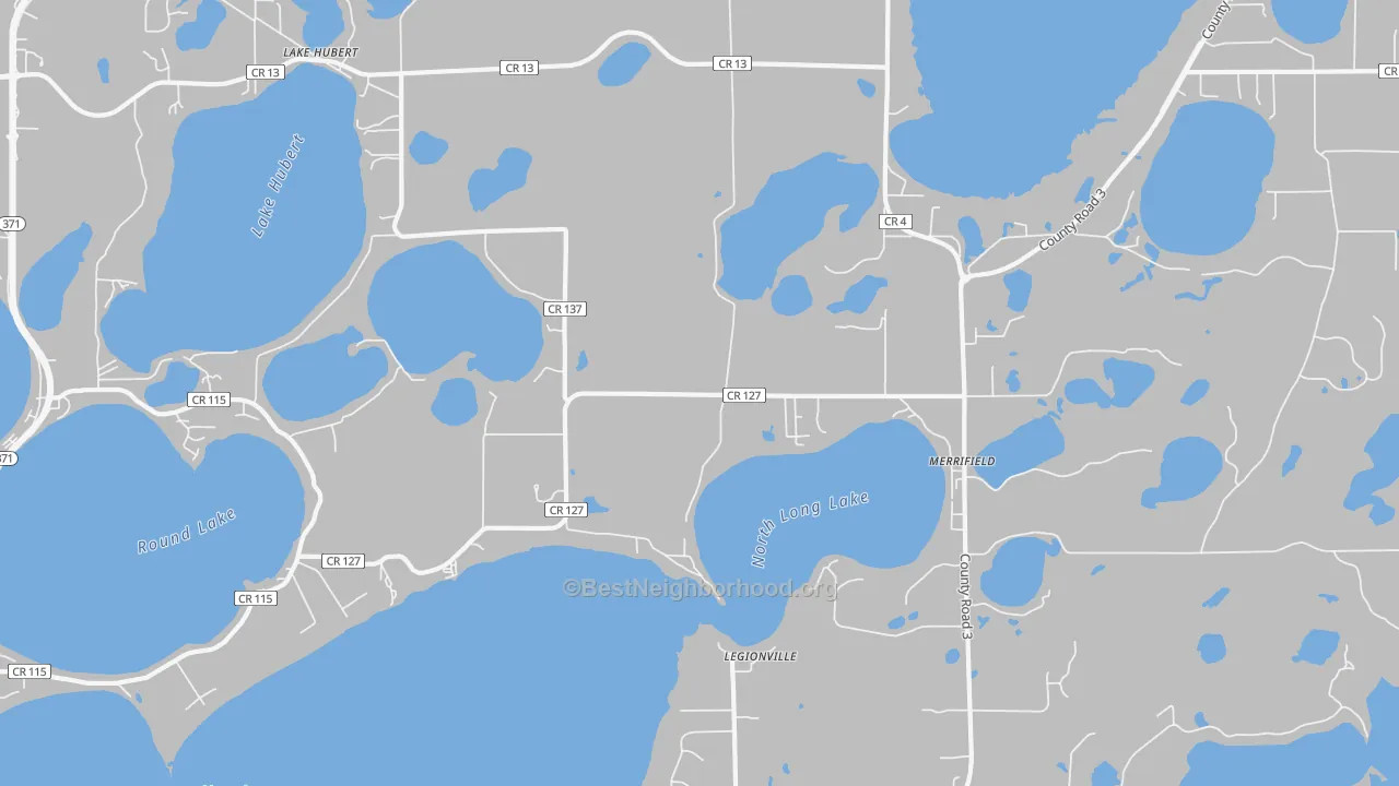 Transit Grade map of Lake Hubert, MN