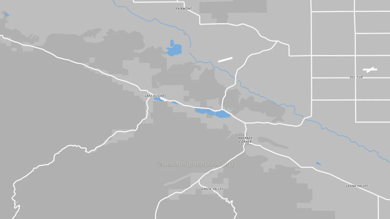 Transit Grade map of Lake Hughes, CA