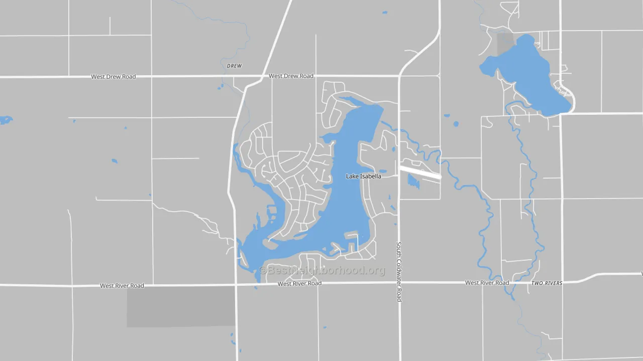 Transit Grade map of Lake Isabella, MI