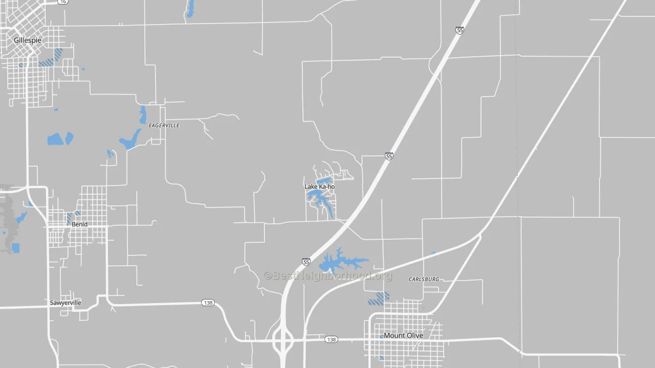 Transit Grade map of Lake Ka-ho, IL