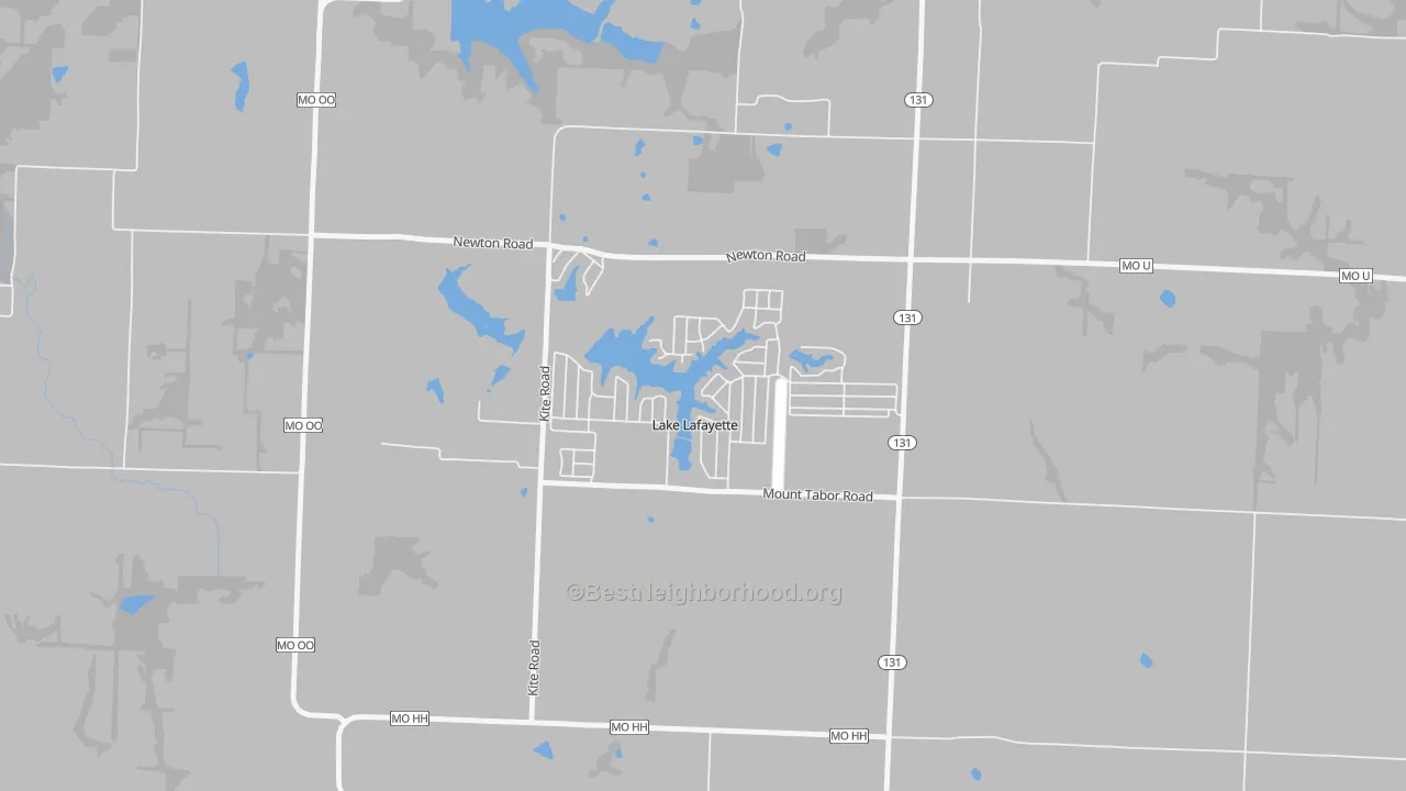 Transit Grade map of Lake Lafayette, MO