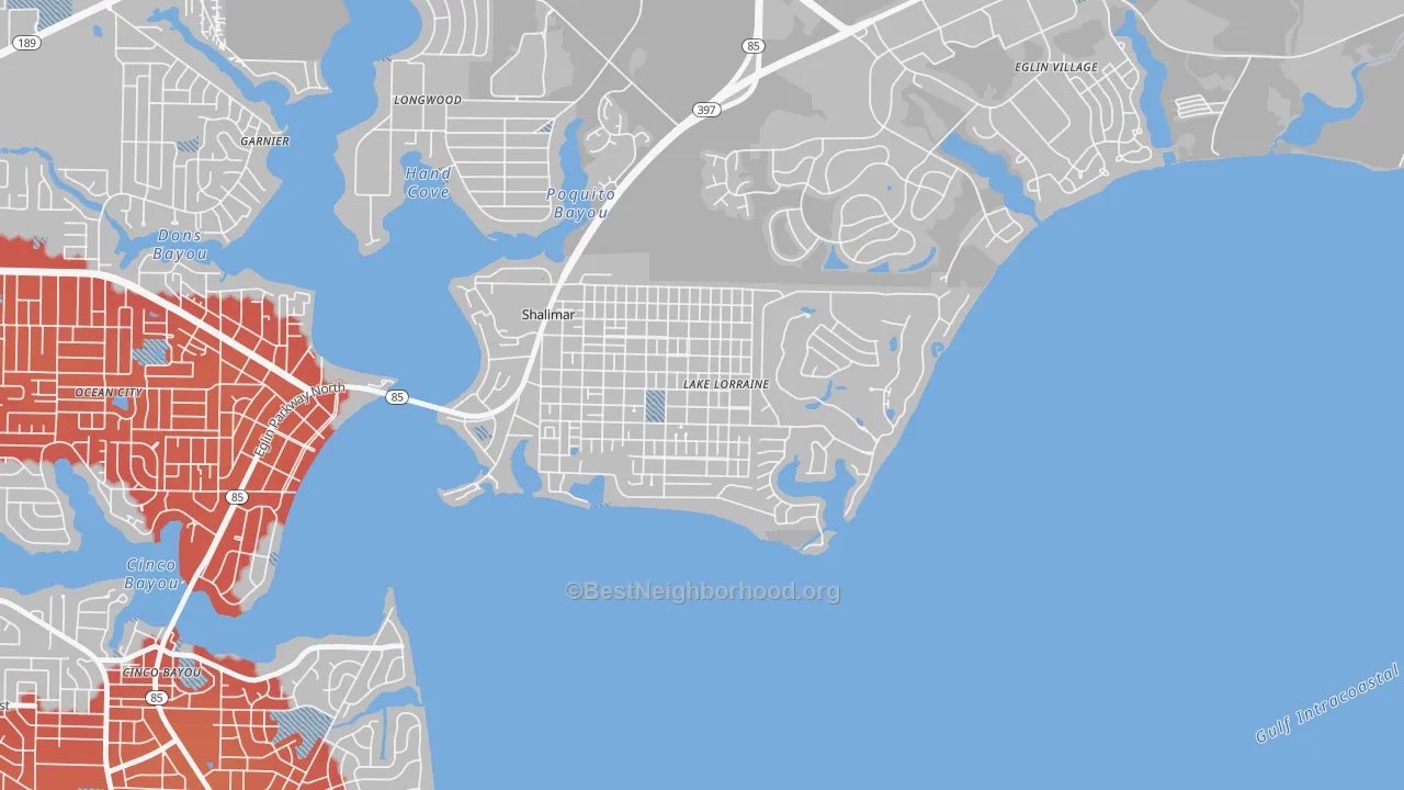 Transit Grade map of Lake Lorraine, FL