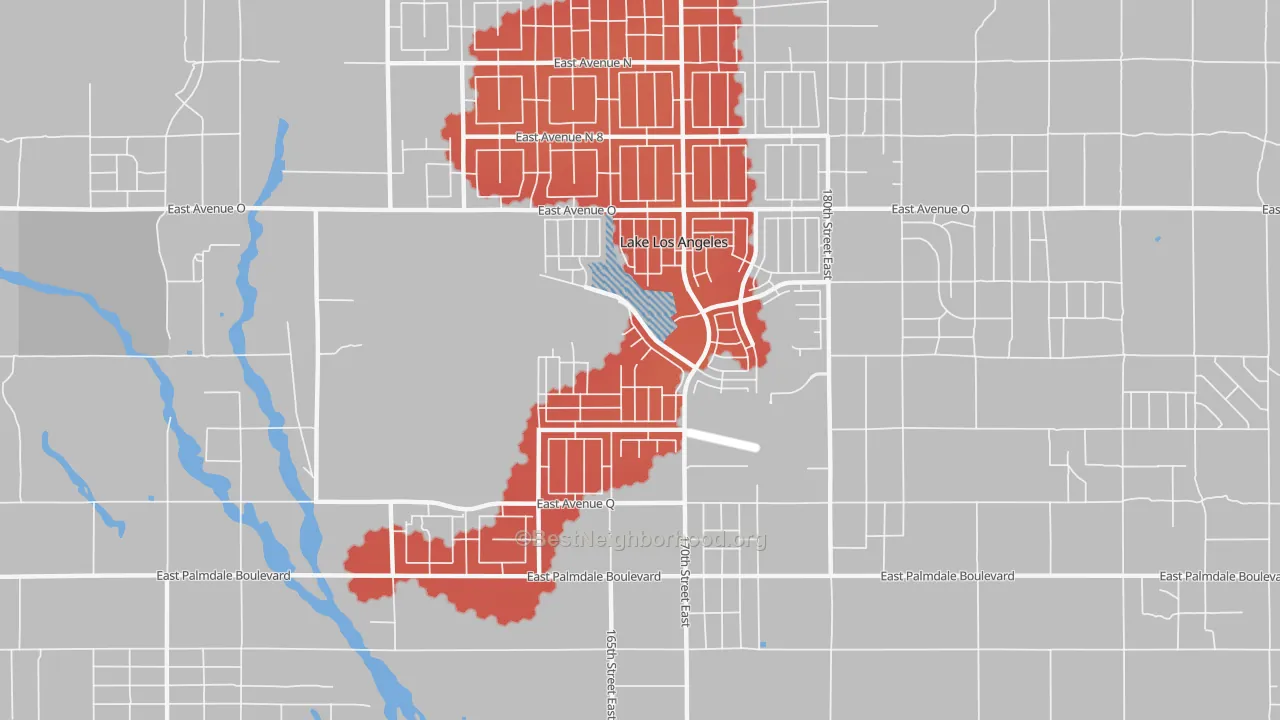 Transit Grade map of Lake Los Angeles, CA