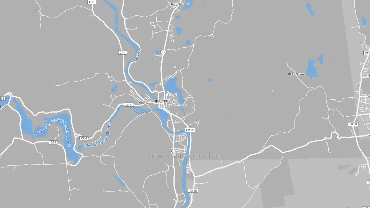 Transit Grade map of Lake Luzerne, NY