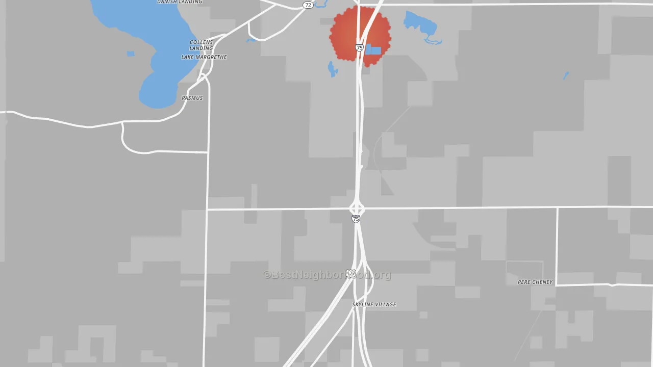 Transit Grade map of Lake Margrethe, MI