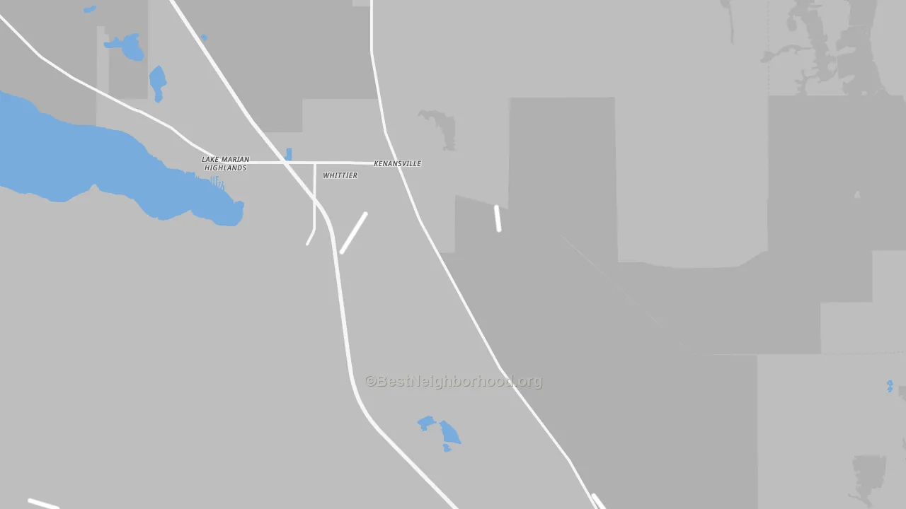 Transit Grade map of Lake Marian Highlands, FL