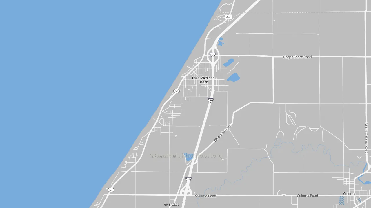 Transit Grade map of Lake Michigan Beach, MI