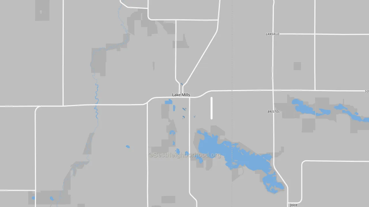 Transit Grade map of Lake Mills, IA