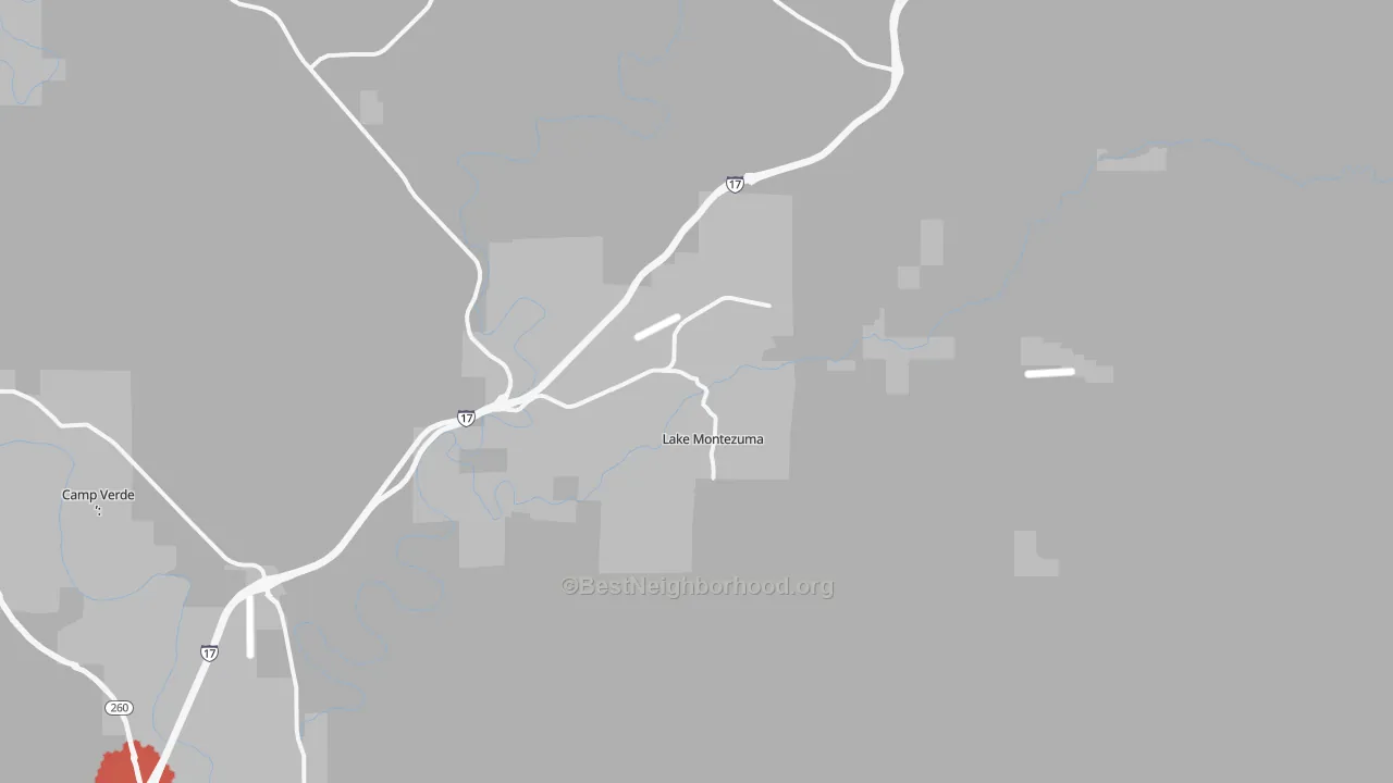 Transit Grade map of Lake Montezuma, AZ