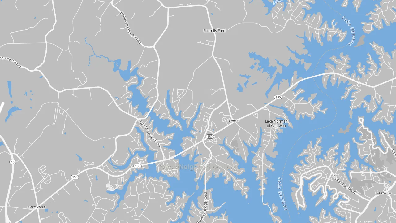 Transit Grade map of Lake Norman of Catawba, NC