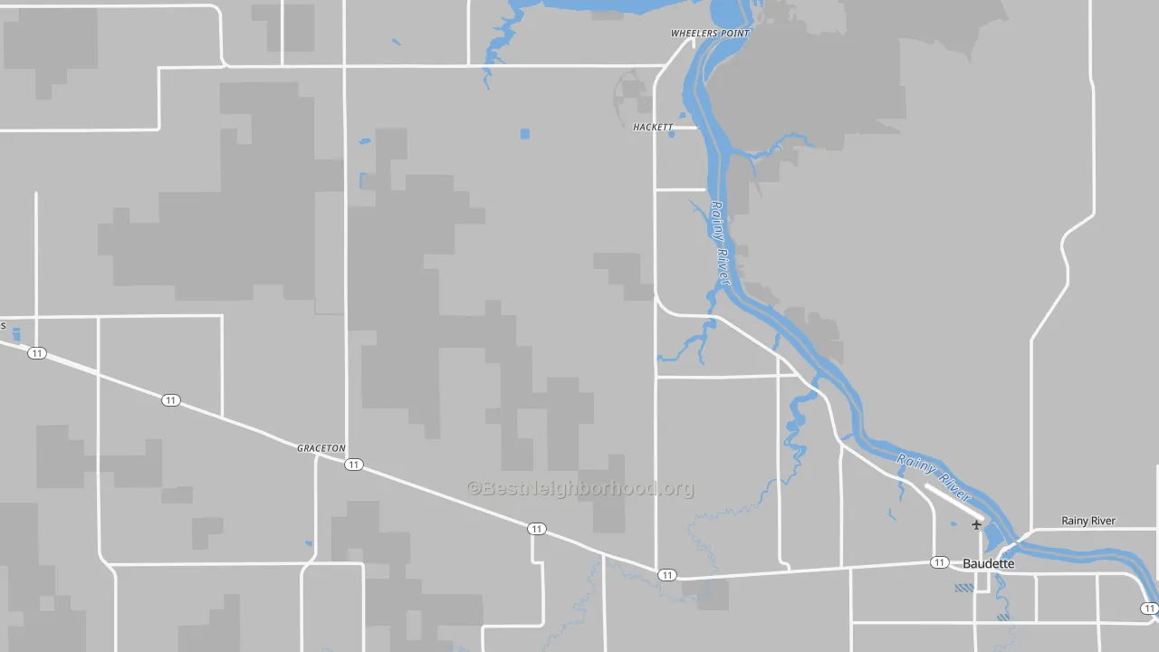 Transit Grade map of Lake of the Woods County, MN