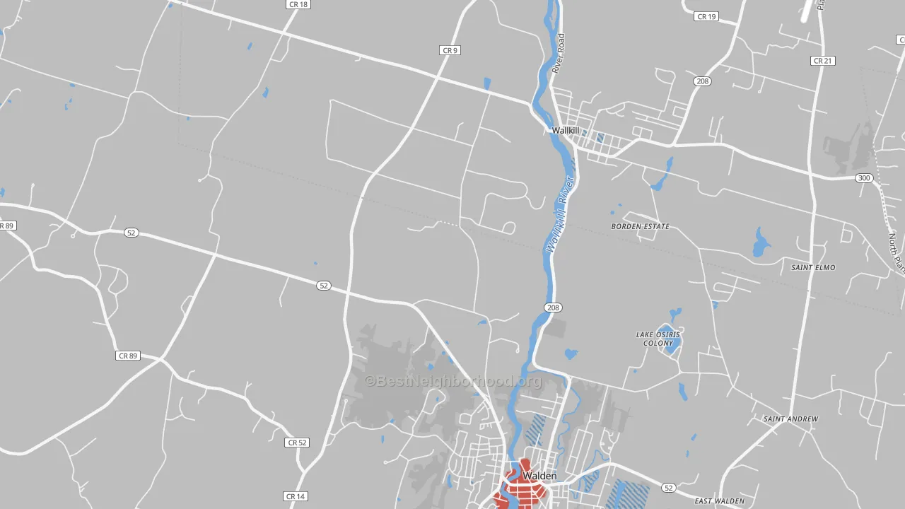Transit Grade map of Lake Osiris Colony, NY