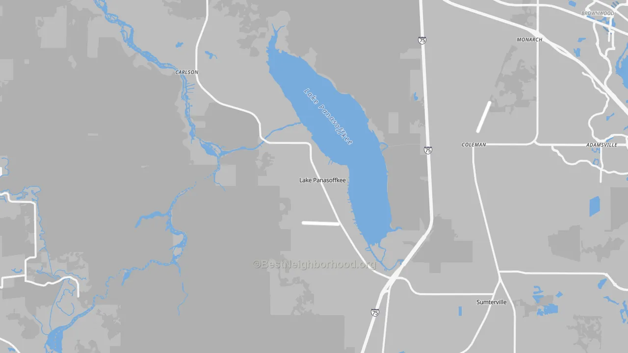 Transit Grade map of Lake Panasoffkee, FL