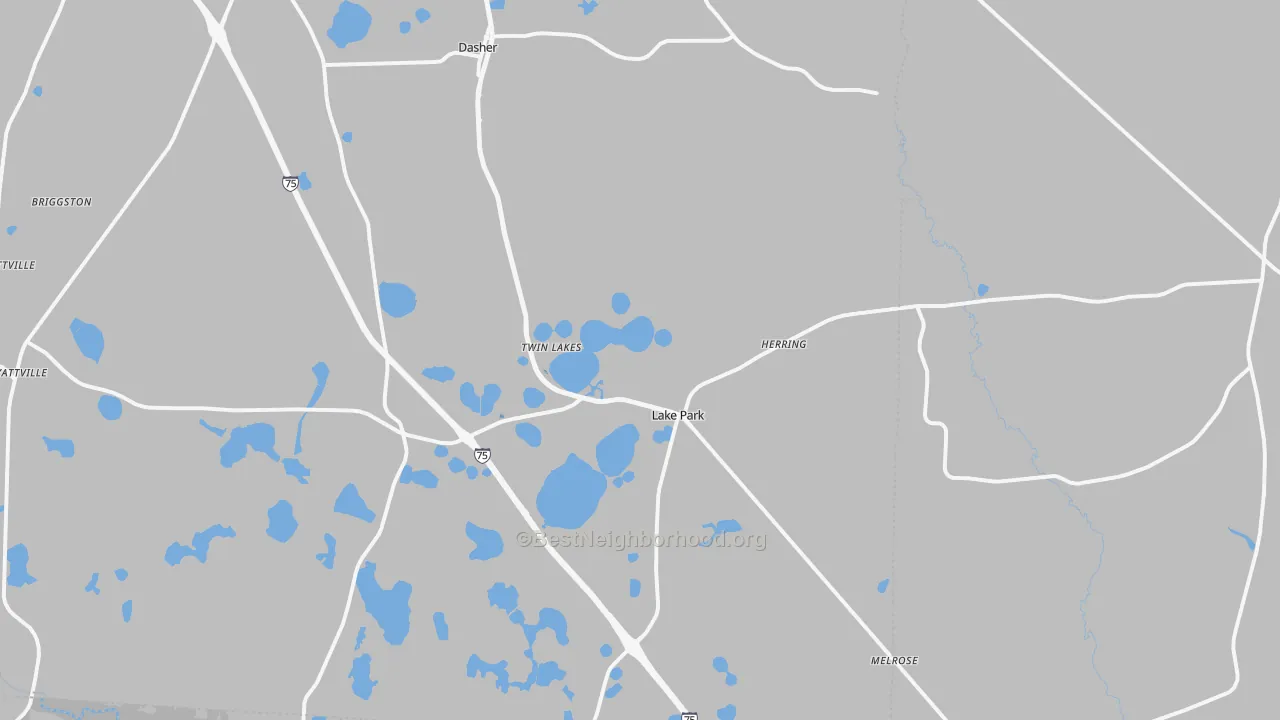 Transit Grade map of Lake Park, GA