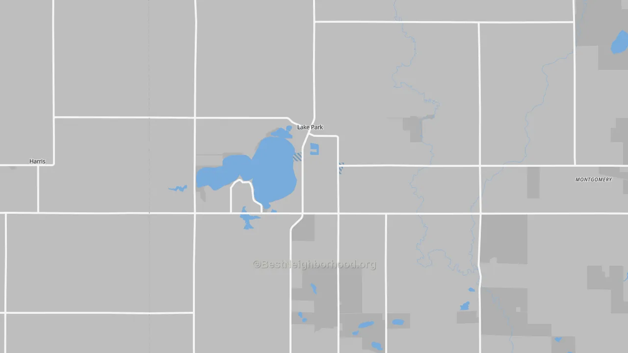 Transit Grade map of Lake Park, IA