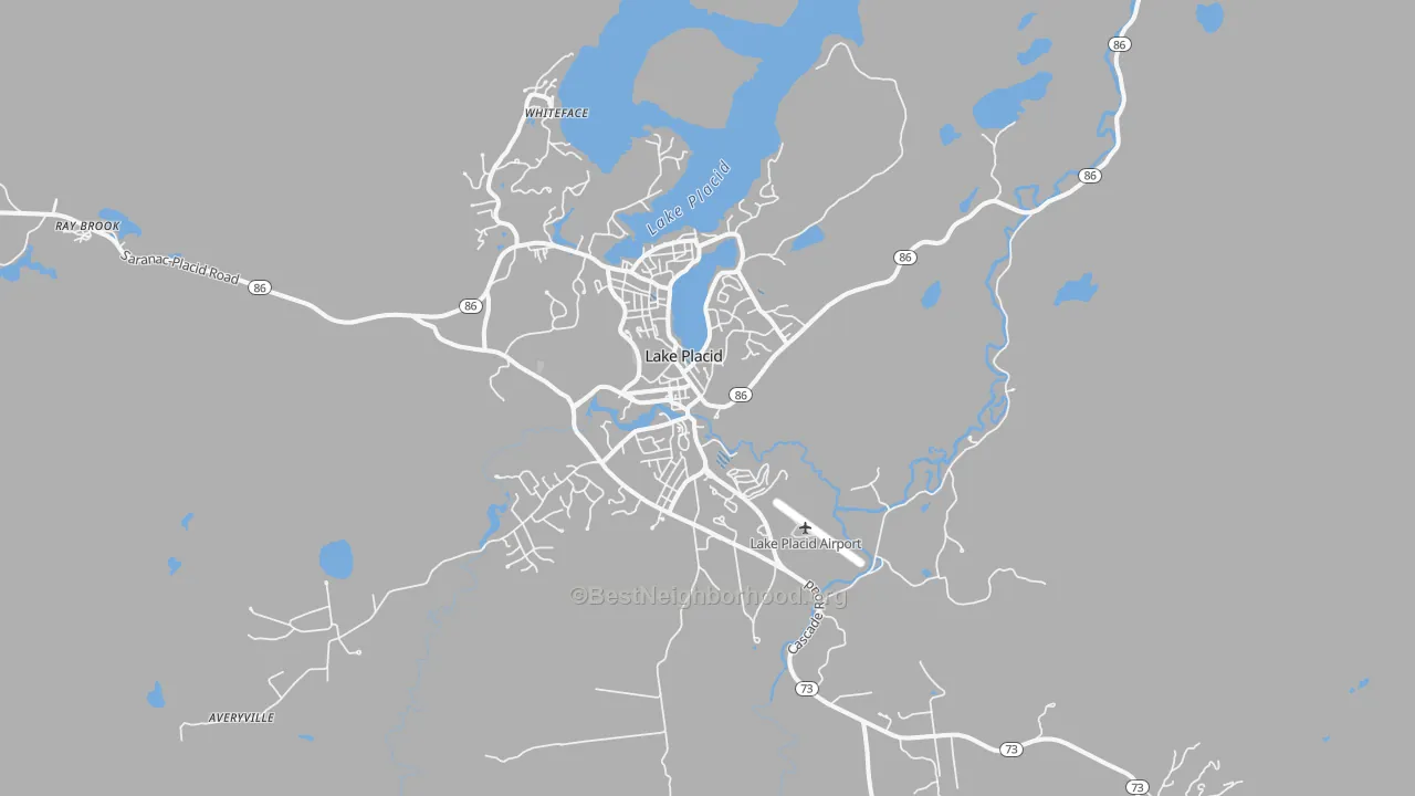 Transit Grade map of Lake Placid, NY