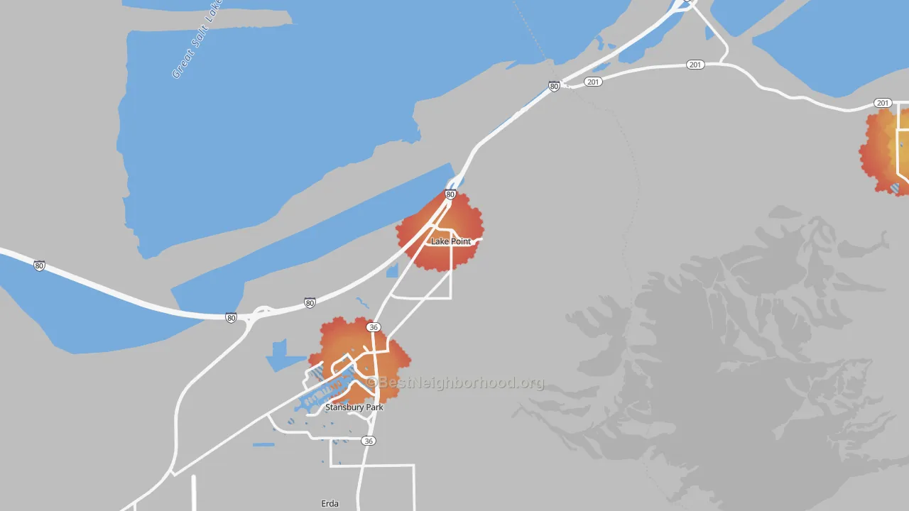 Transit Grade map of Lake Point, UT