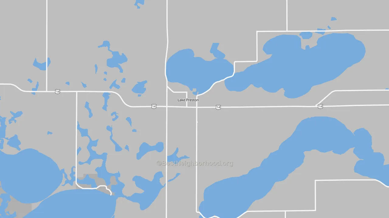 Transit Grade map of Lake Preston, SD