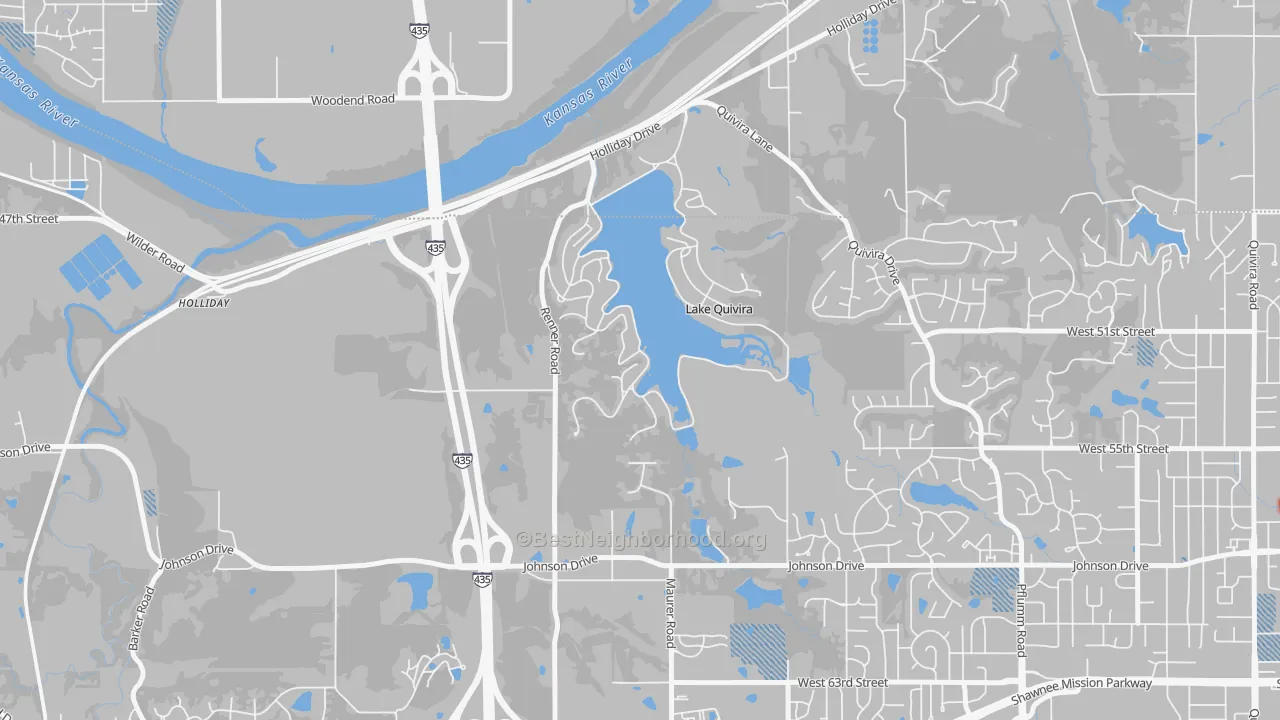 Transit Grade map of Lake Quivira, KS