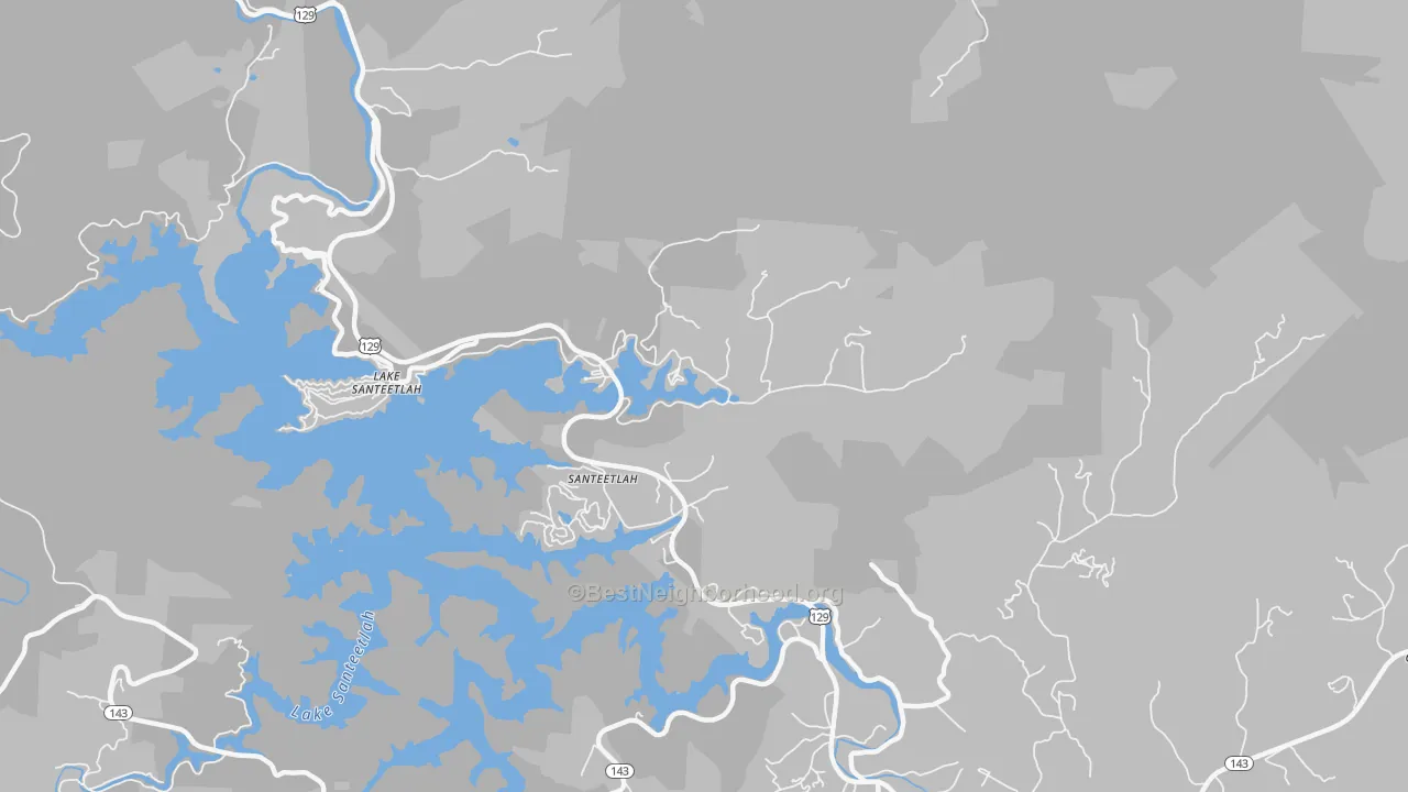 Transit Grade map of Lake Santeetlah, NC